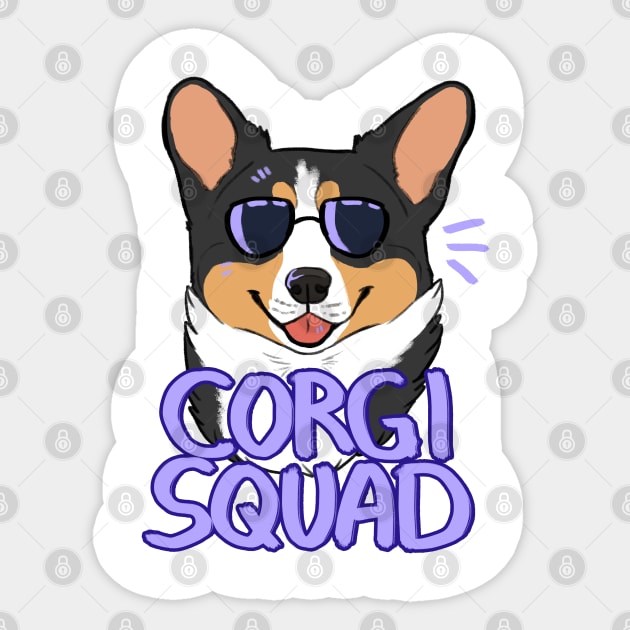 CORGI SQUAD (tri) Sticker by mexicanine